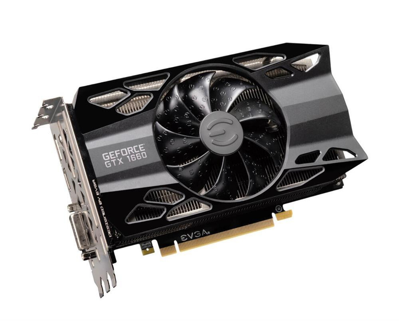 06G-P4-1161-KA EVGA GeForce GTX 1660 XC Black Gaming 6GB GDDR5 192-bit PCI  Express 3.0 HDB Fan Video Graphics Card