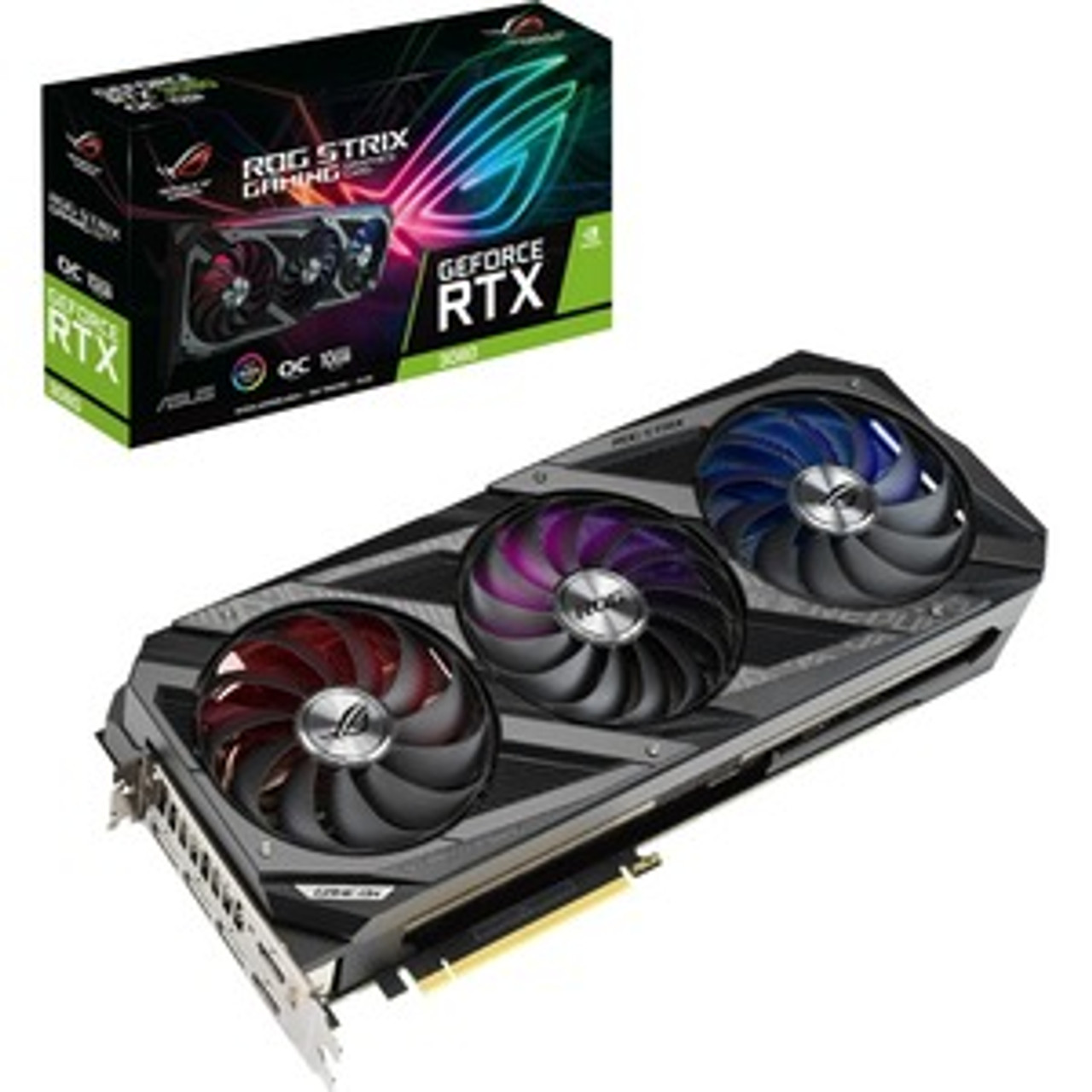 90YV0FA1-M0AM00 ASUS ROG-STRIX-RTX3080-O10G-GAMING Nvidia GeForce RTX 3080  10GB GDDR6X 320-Bit 2x HDMI 3x DisplayPort PCI-Express 4.0 Video Graphics C