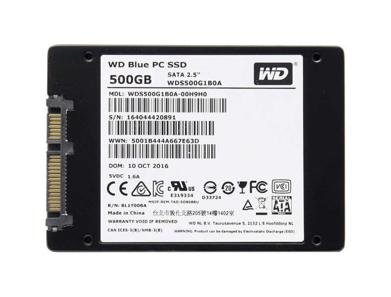 WDS500G1B0A Digital SATA 6.0 Gbps 500GB Solid State Drive