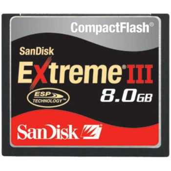 SanDisk 8GB Extreme III Compact Flash CF Card (SDCFX3-008G-A31)