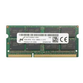 MT16KTF2G64HZ-1G6 Micron 16GB DDR3 SoDimm Non ECC PC3-12800 1600Mhz 2Rx8 Memory