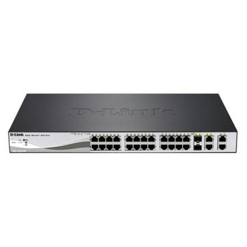 DES-1210-28P D-Link 28Port 2 Slot 24 4 x 10/100Base-TX 10/ 100/ 1000Base-T Power Over Ethernet 2 x SFP (mini-GBIC) (Refurbished)