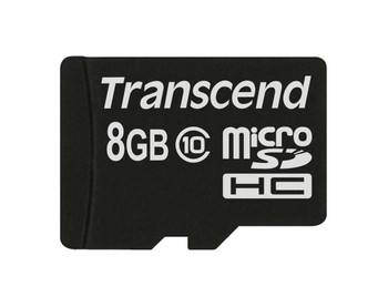 TS8GUSDHC10 Transcend 8GB Class 10 microSDHC Flash Memory Card