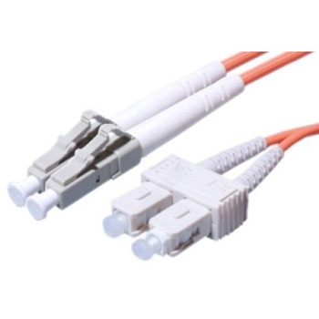 12359-5M APC Duplex Fiber Optic Cable Adapter Fiber Optic 16.40 ft LC Male Network SC Male Network Orange (Refurbished)