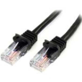 45PAT10MBK StarTech.com 10m Black Cat5e Patch Cable with Snagless RJ45 Connectors Long Ethernet Cable 10 m Cat 5e UTP Cable