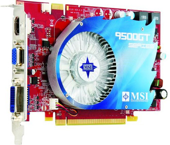 N9500GT-MD512/D3 MSI GeForce 9500GT 512MB 128-Bit GDDR3 PCI Express 2.0 x16 DVI to D-Sub Adaptor Video Graphics Card