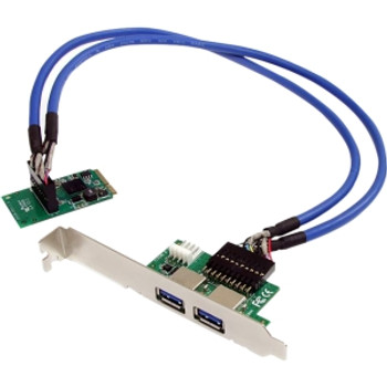 MPEXUSB3S2 StarTech 2-Port USB 3.0 Mini PCI Express Plug-in Adapter Card