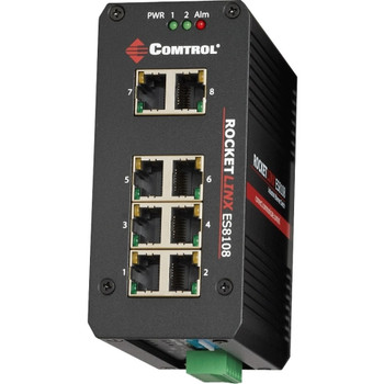 32054-8 Comtrol RocketLinx ES8108-XT Unmanaged 8-Ports industrial Ethernet Switch extended temperature (Refurbished)