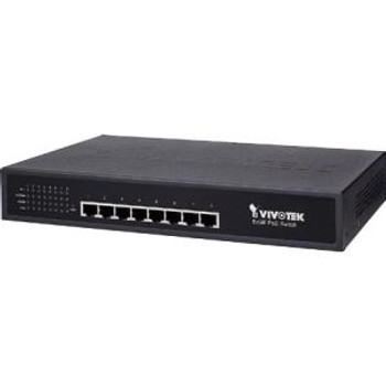 AW-GET-080A-120 Vivotek Unmanaged 8xGE PoE Switch 8 Network Twisted Pair 2 Layer Supported Rack-mountable (Refurbished)