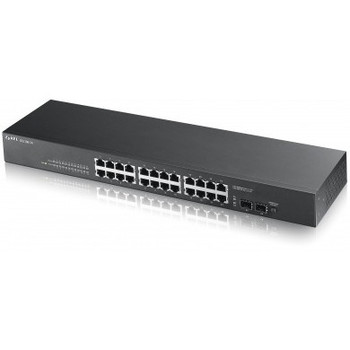 GS1100-24E Zyxel 24-Ports SFP 10/100/1000 Gigabit Switch Desktop Rack Mountable (Refurbished)