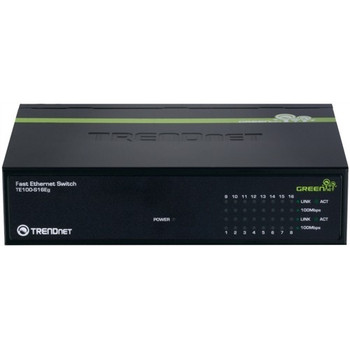 TE100-S16EG TRENDnet Unmanaged Fast Ethernet Switch 16-Ports s 16 x RJ-45 10/100Base-TX (Refurbished)