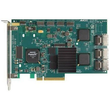 9650SE-16ML 3Ware 256MB Cache 16-Port Multi-lane SATA 3Gbps PCI Express x8 Full Height RAID 0/1/5/6/10/50 Single Disk JBOD Controller Card