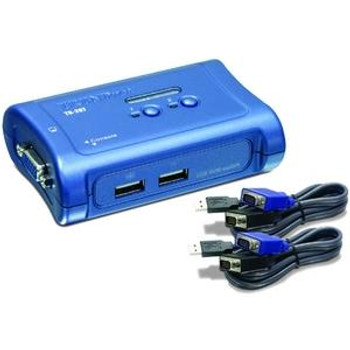 TK-207K TRENDnet 2-Port USB KVM Switch Kit 2 x 1 2 x HD-15 Video 2 x Type A USB