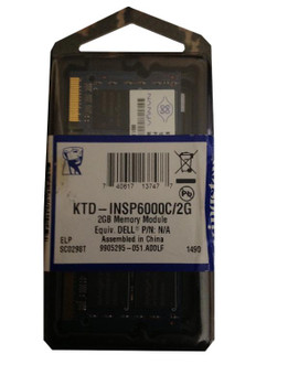KTD-INSP6000C/2G-B2 Kingston 2GB SODIMM Non ECC 800Mhz PC2-6400 Memory