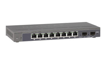 GS110T-100PES NetGear ProSafe 10-Ports Gigabit Smart Switch with 2 Dedicated Gigabit SFP Ports (Refurbished)