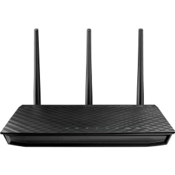 RT-N66U-B2 ASUS 802.11n/a/g/b 4-Ports 1000Base-T Dual-Band Wireless-N900 Gigabit Router (Refurbished)