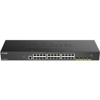 DGS-1250-28X D-Link 28-Port 10-Gigabit Smart Managed Switch - 28 Ports - Manageable - Gigabit Ethernet - 1000Base-T - 3 Layer Supported - Modular - Po