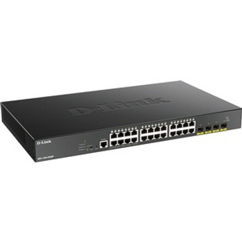 DGS-1250-28XMP-6KV D-Link 28-Port 10-Gigabit Smart Managed PoE Switch - 28 Ports - Manageable - 3 Layer Supported - Modular - 39.10 W Power Consumptio