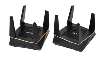 RT-AX92U 2 PACK/CA Asus AiMesh RT-AX92U Wi-Fi 6 IEEE 802.11ax Ethernet Wireless Router - 2.40 GHz ISM Band - 5 GHz UNII Band(2 x Internal) - 758.88 MB/s Wireless Speed - 4 x Network Port - 1 x Broadband Port - USB - (Refurbished)