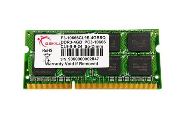 F3-12800CL9S-4GBSQ G Skill 4GB DDR3 SoDimm Non ECC PC3-12800 1600Mhz 2Rx8 Memory