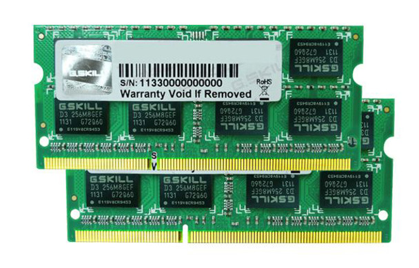 FA-1600C11D-8GSQ G Skill 8GB (2x4GB) DDR3 SoDimm Non ECC PC3-12800 1600Mhz Memory