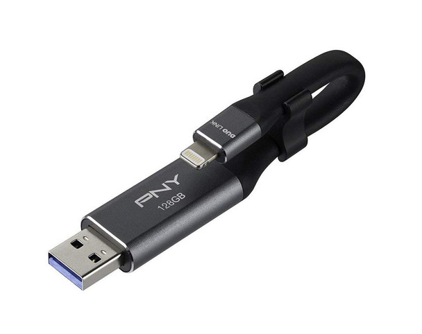 P-FDI128LA02GC-RB PNY Duo-Link 128GB USB 3.0 On-the-Go Flash Drive for iPhone and iPad