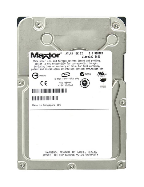 8K036J0-02135E Maxtor 36GB 15000RPM Ultra 320 SCSI 3.5" 8MB Drive