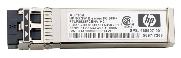 AJ716A-C3 HP 8Gbps Multi-mode Fiber 300m 850nm Duplex LC Connector SFP