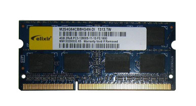 M2S4G64CB8HG4N-DI Elixir 4GB DDR3 SoDimm Non ECC PC3-12800 1600Mhz 2Rx8  Memory