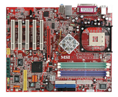 MS-6728 MSI Socket 478 Intel 865G Chipset Intel Pentium 4 Processors  Support DDR 4x DIMM 2x SATA 1.5Gb/s ATX Motherboard (Refurbished)