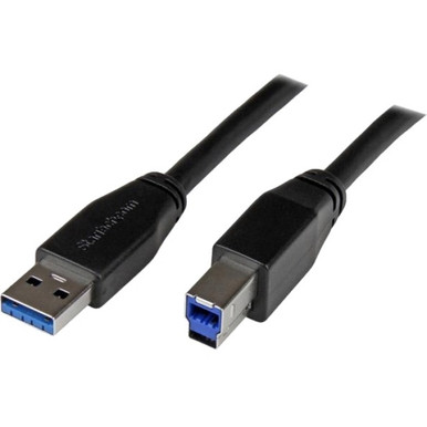 StarTech.com 30ft USB 3.0 USB-A to USB-B Cable - M/M - Active - USB Type-A  to USB Type-B Cable - USB 3.1 Gen 1 (5 Gbps) Cable (USB3SAB10M)