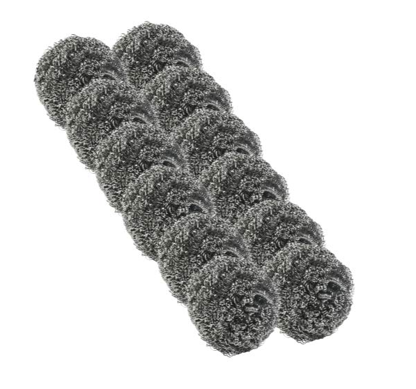 50gr Stainless Steel Pot Scrubber (6/12/cs) Economy Paper and