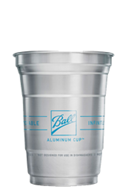 16oz Ball Aluminum Cup,  The Ultimate 100% Recyclable Cold-Drink Cup (600/cs)