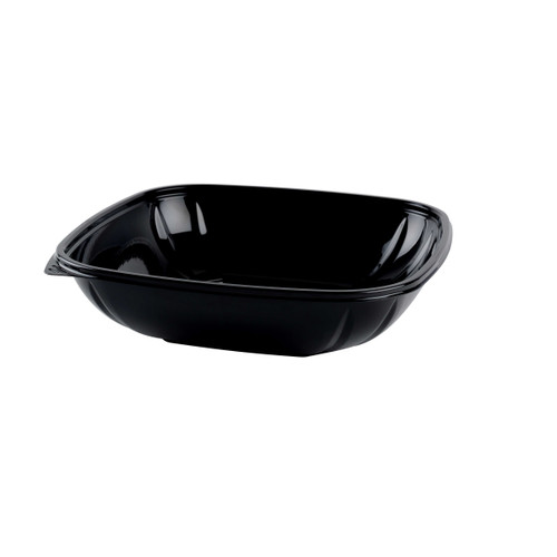 SuperBowl+ 48oz/9" Square Black PETE Base Only (150/cs)