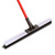 Floor Squeegee, 24"W x 58"H, threaded steel handle, with grip and hanger hole, black closed-cell foam rubber flex blade