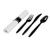 Flairware Individually Wrapped Airlaid Napkin Roll - Fork, Knife, Spoon (100/cs)