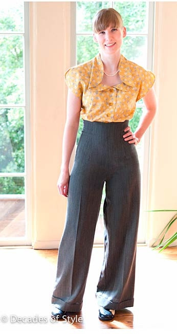 1940 high waisted trousers