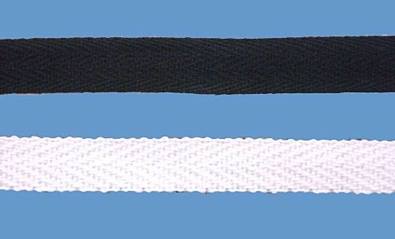 1/2 White Twill tape - 100% Cotton by the yard