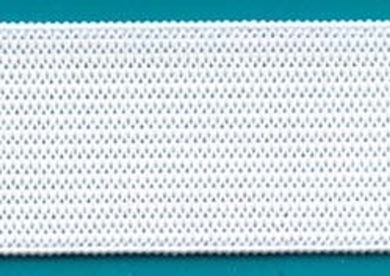 HANFINEE 3 Inch Wide Sew on Elastic Band Knitted Elastic with Heavy Stretch  for Sewing Crafts DIY,Waistband,Bedspread,Cuff (White,5 Yards)