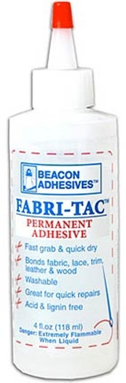 Beacon Fabri-tac Permanent Fabric Adhesive 4 Ounce Bottle for