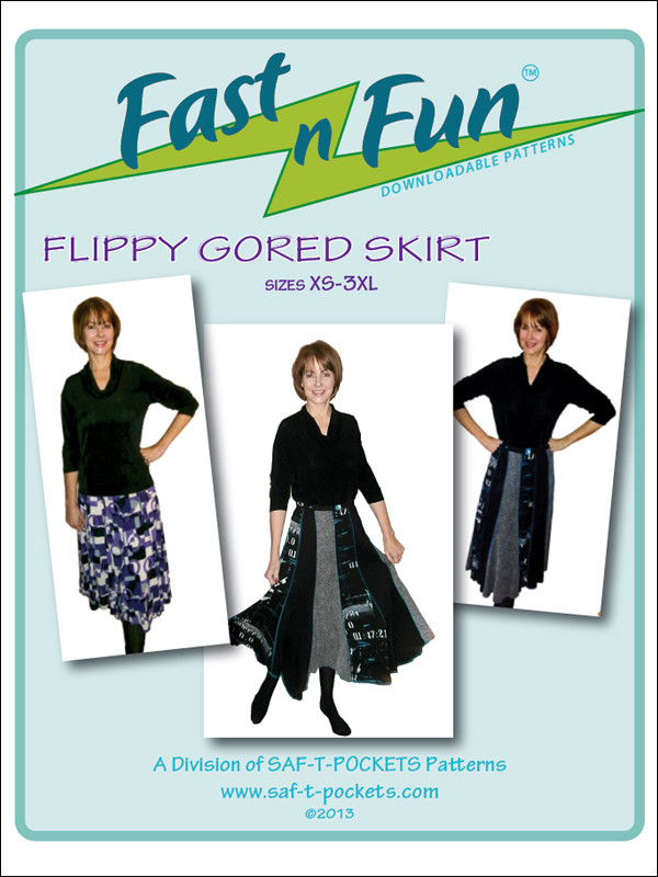 FLIPPY GORED SKIRT - Download - Saf T Pockets - The Sewing Place