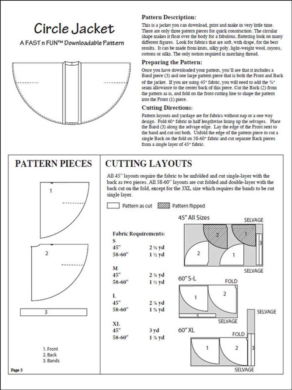 CIRCLE JACKET - Download - Saf T Pockets - The Sewing Place