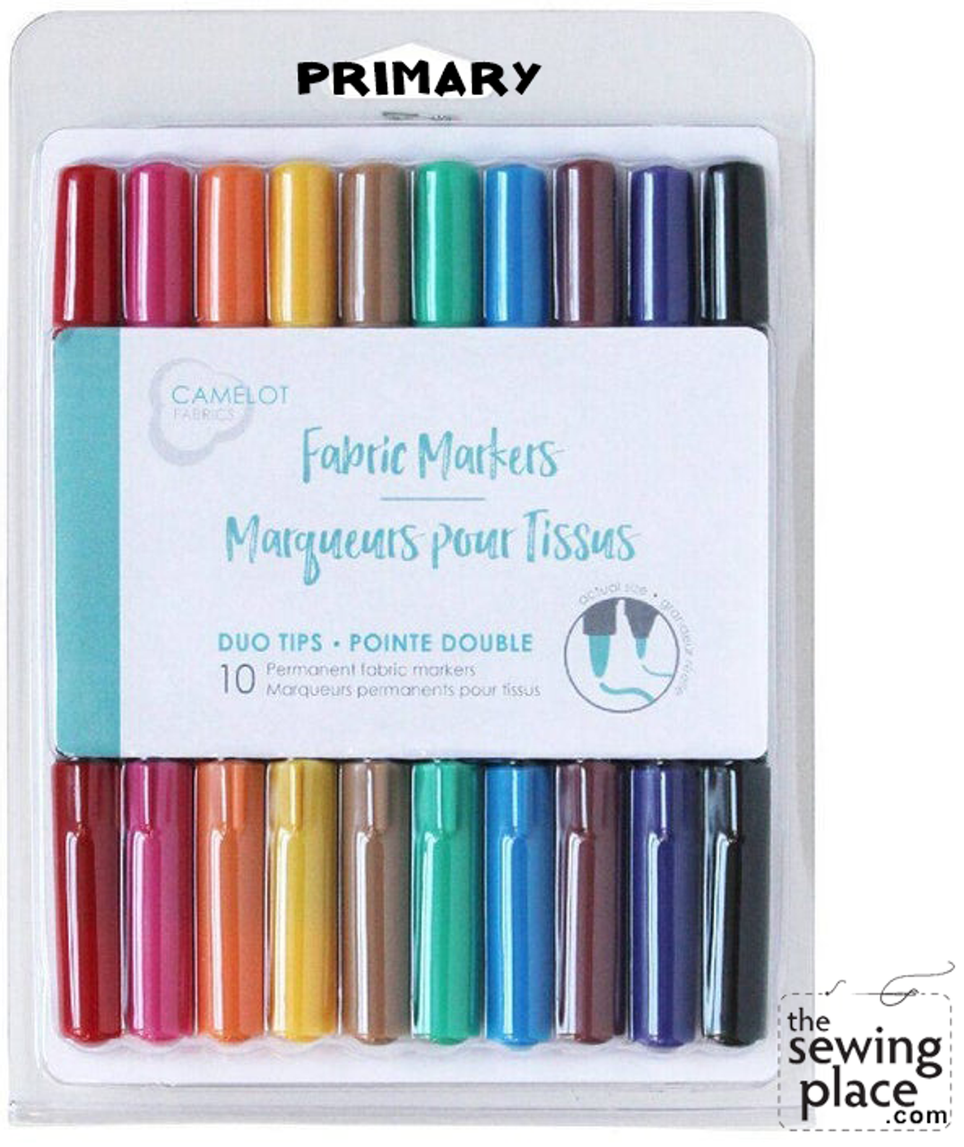 Fabric Markers - 10 pack - Brights or Primary Colors - The Sewing