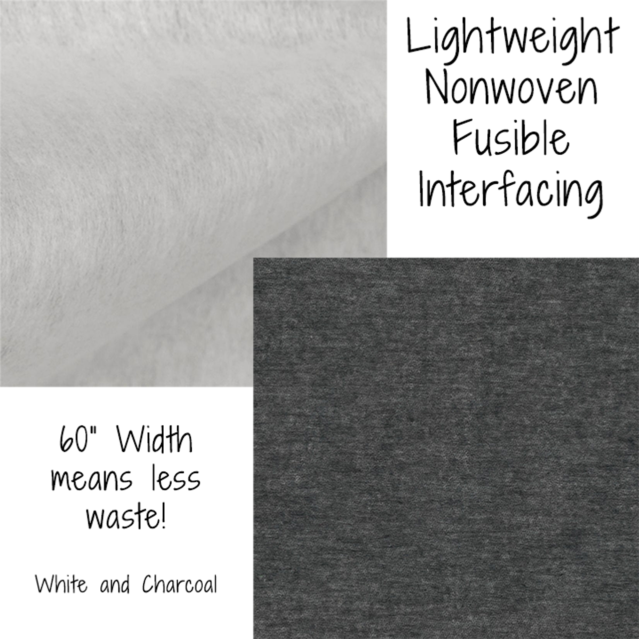 White light Weight Fusible Interfacing Fabric 60 wide sold 2