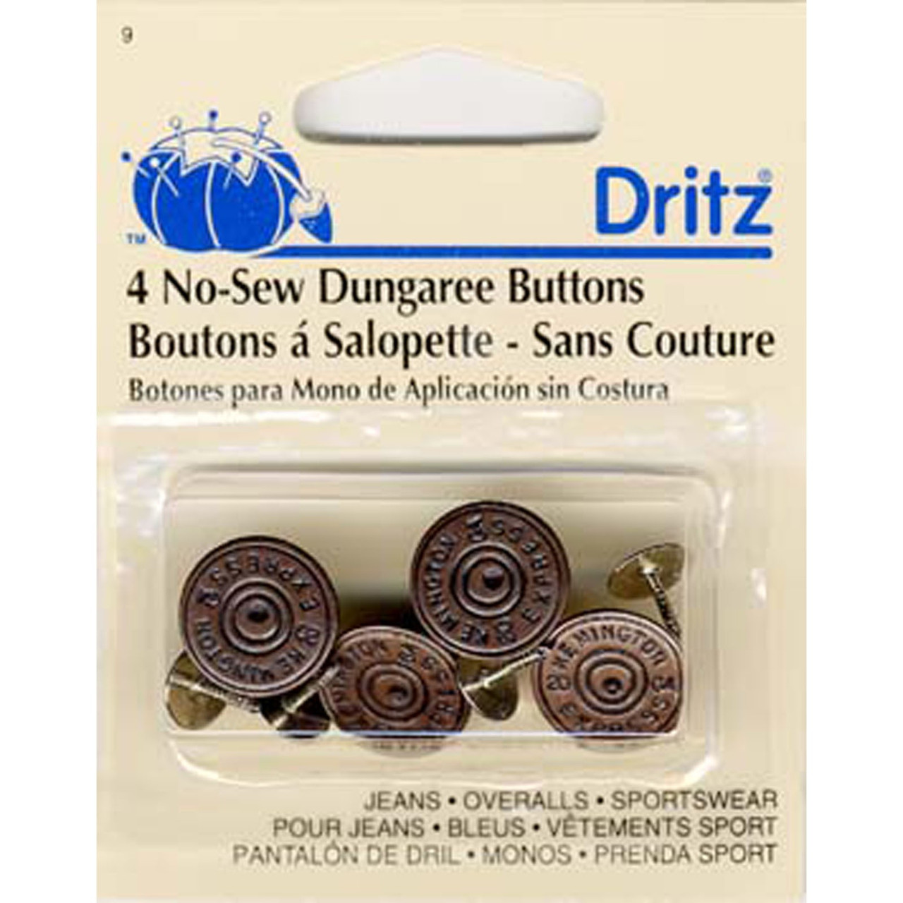 Dritz No-Sew Bachelor Buttons - 5/8 6/Pkg