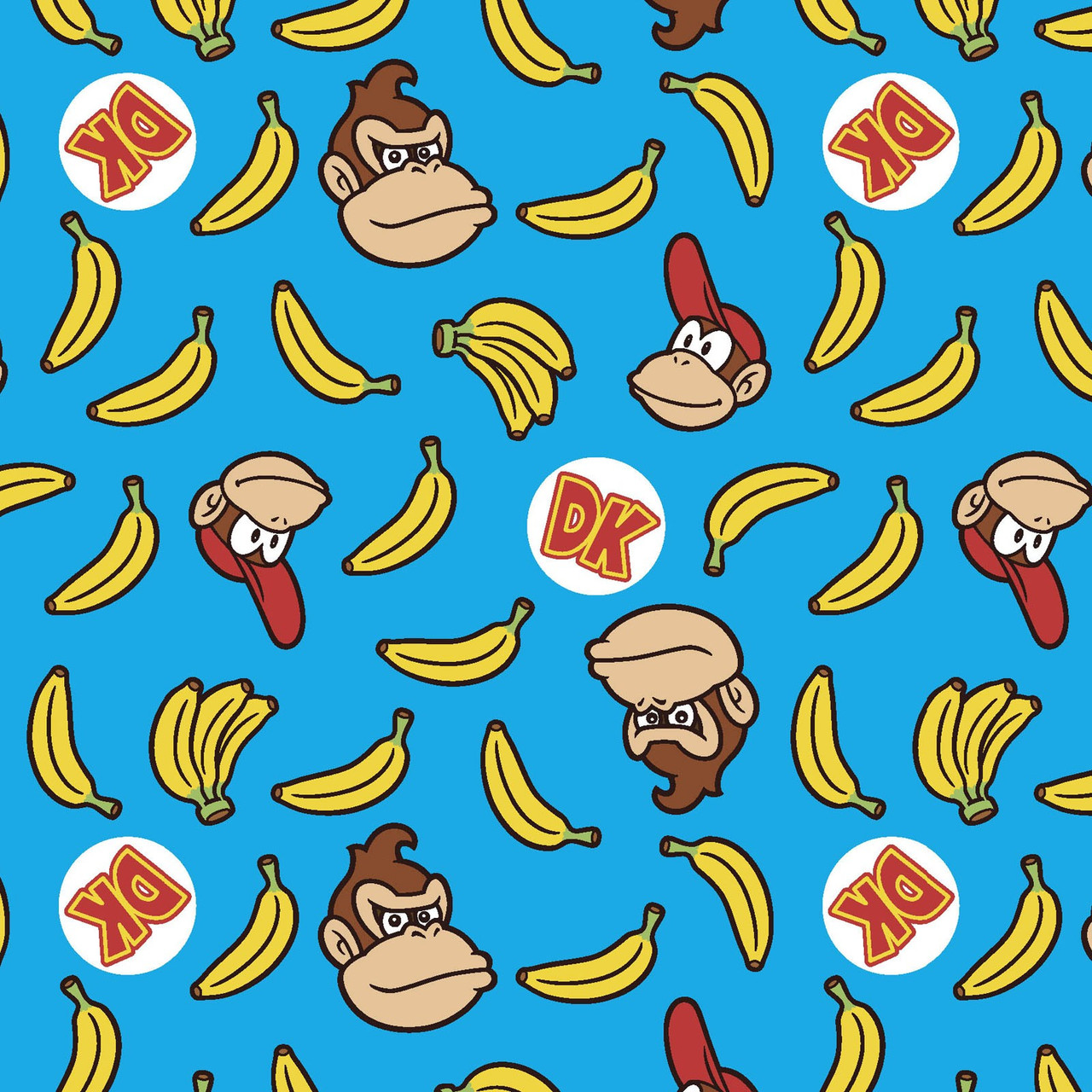 Super Mario Donkey Kong Action - 100% Cotton - 44/45