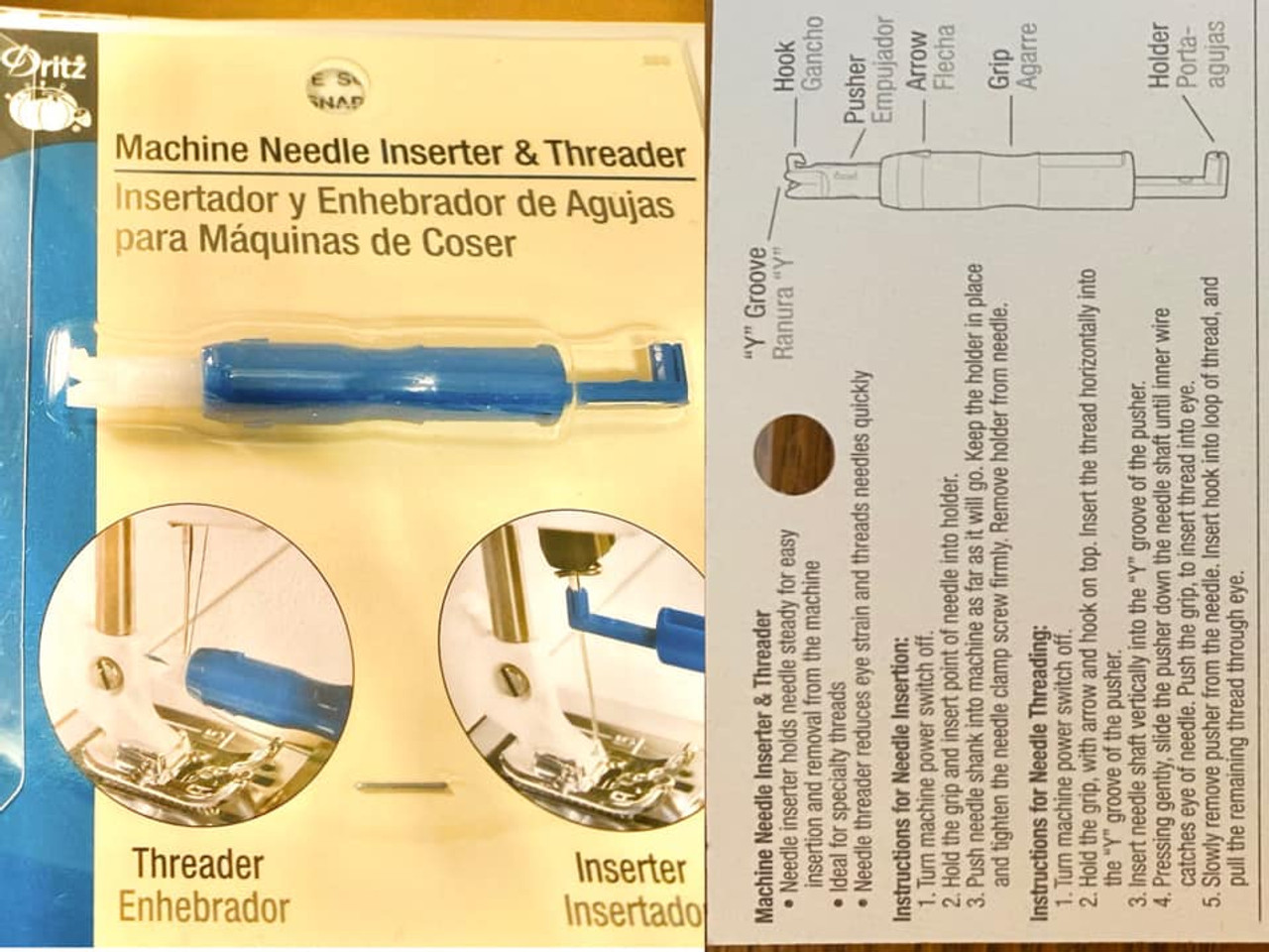 Needle Threader Quick Needle Threader Device Knitting Needles Automatic  Insertion Threader For DIY Sewing Accessories And