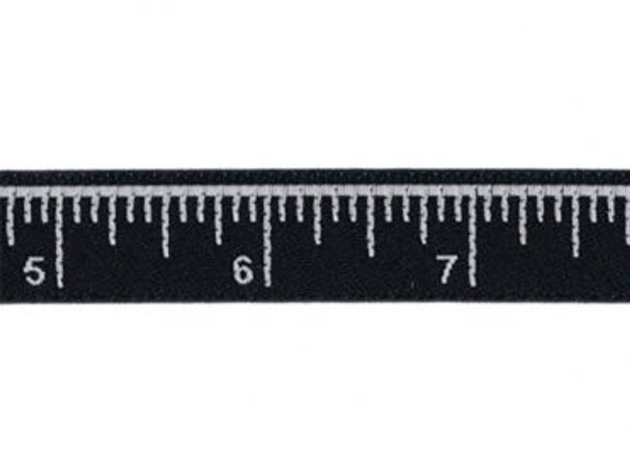 Measuring Tape Ribbon 15mm Natural Trim With Black 1 Inch Print