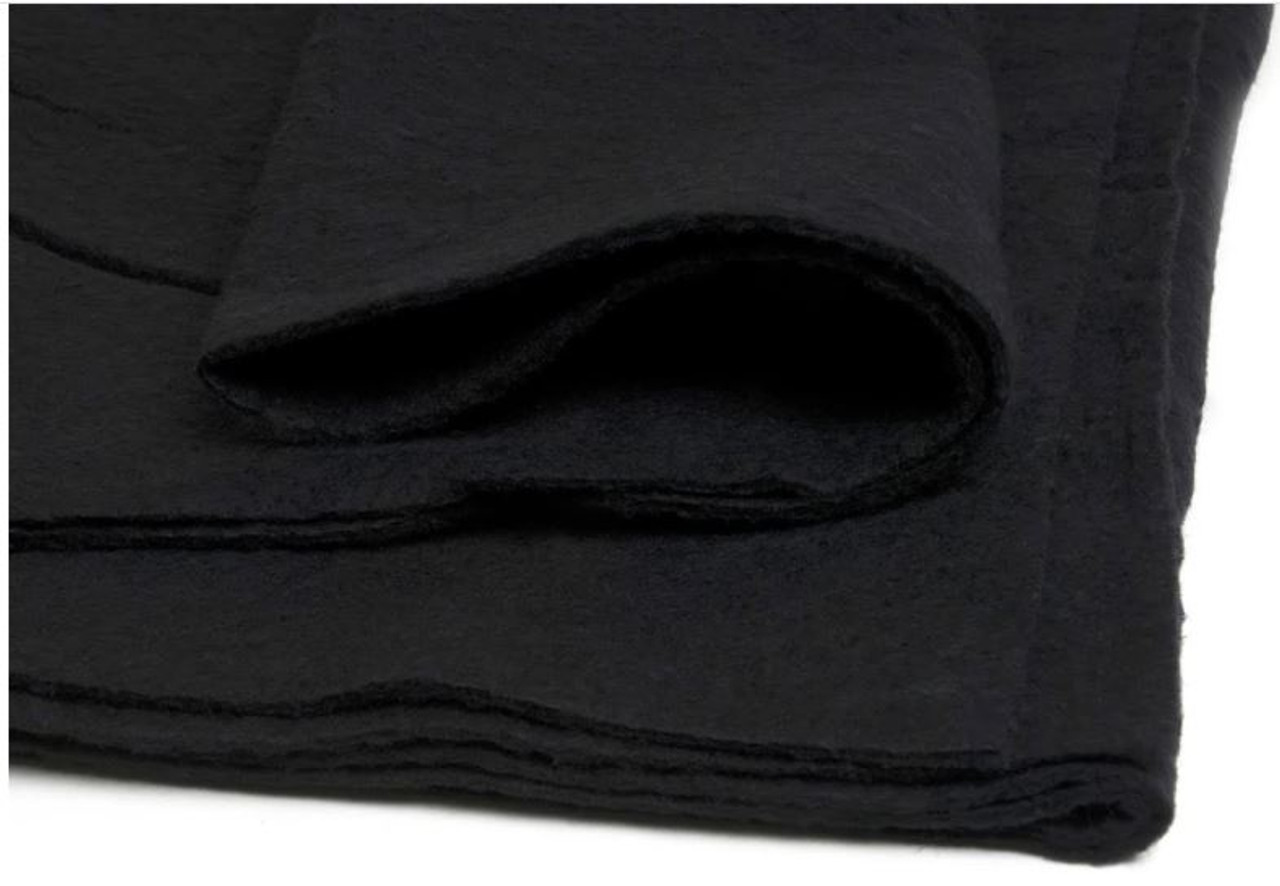Soft & Black Needled Polyester Batting - Black - 45 Wide - The Sewing Place