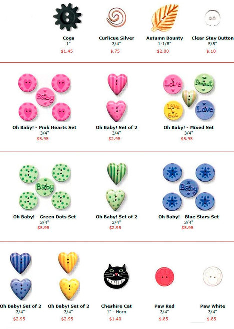 Buttons - Novelty - Mixed Materials